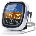 Digital Meat Thermometer for Cooking, 2022 Upgraded Touchscreen LCD Large Display Instant Read Food Thermometer with Backlight, Long Probe, Kitchen Timer, Cooking Thermometer for Bbq,Oven Home & Garden > Kitchen & Dining > Kitchen Tools & Utensils Pilita Silver  