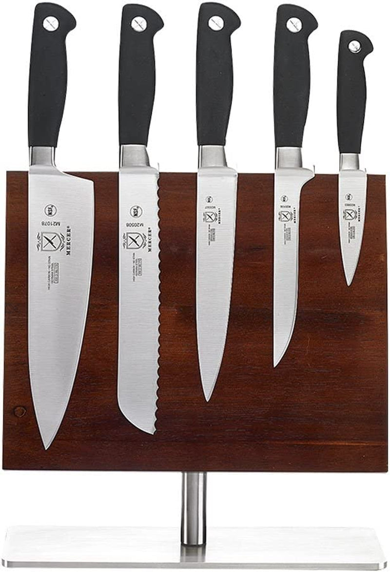 Mercer Culinary M20000 Genesis 6-Piece Forged Knife Block Set, Tempered Glass Block Home & Garden > Kitchen & Dining > Kitchen Tools & Utensils > Kitchen Knives Mercer Tool Corp. 6-Piece Magnetic  
