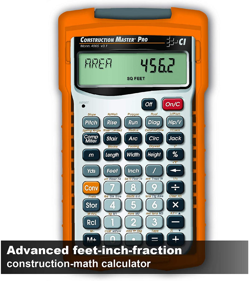 Calculated Industries 4065 Construction Master Pro Advanced Construction Math Feet-Inch-Fraction Calculator for Contractors, Estimators, Builders, Framers, Remodelers, Renovators and Carpenters Sporting Goods > Outdoor Recreation > Fishing > Fishing Rods Calculated Industries   