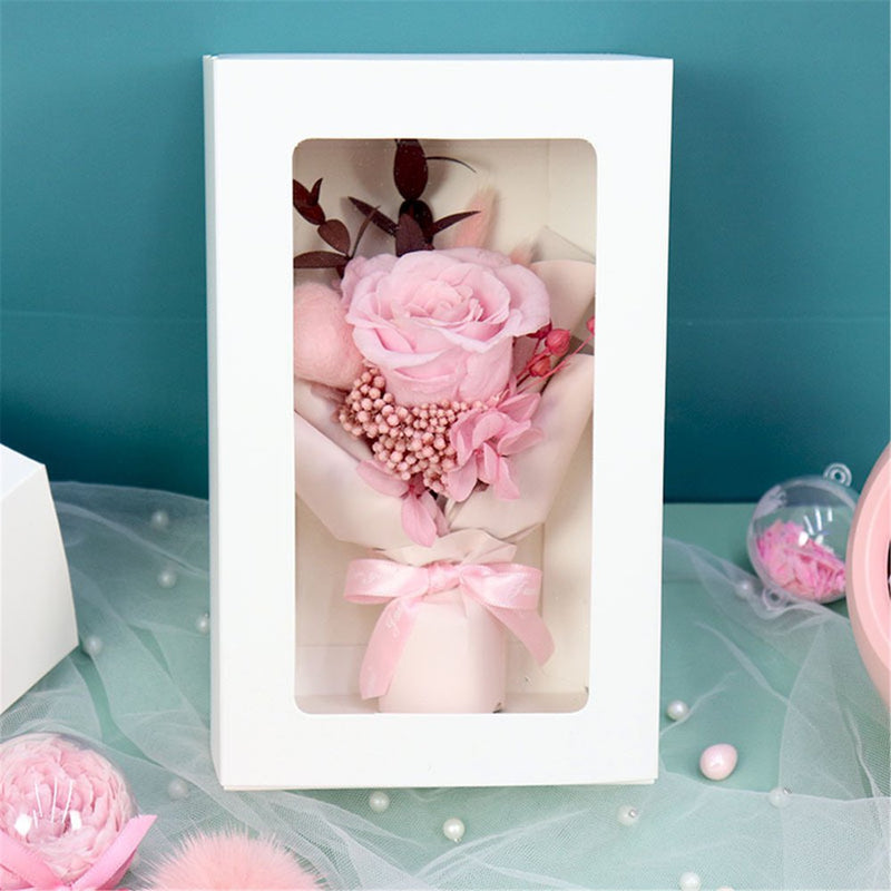 Tangnade Valentine'S Day Gift Immortal Rose Flower Soap Bouquet Party Wedding Decor Women Home & Garden > Decor > Seasonal & Holiday Decorations TANGNADE Pink  