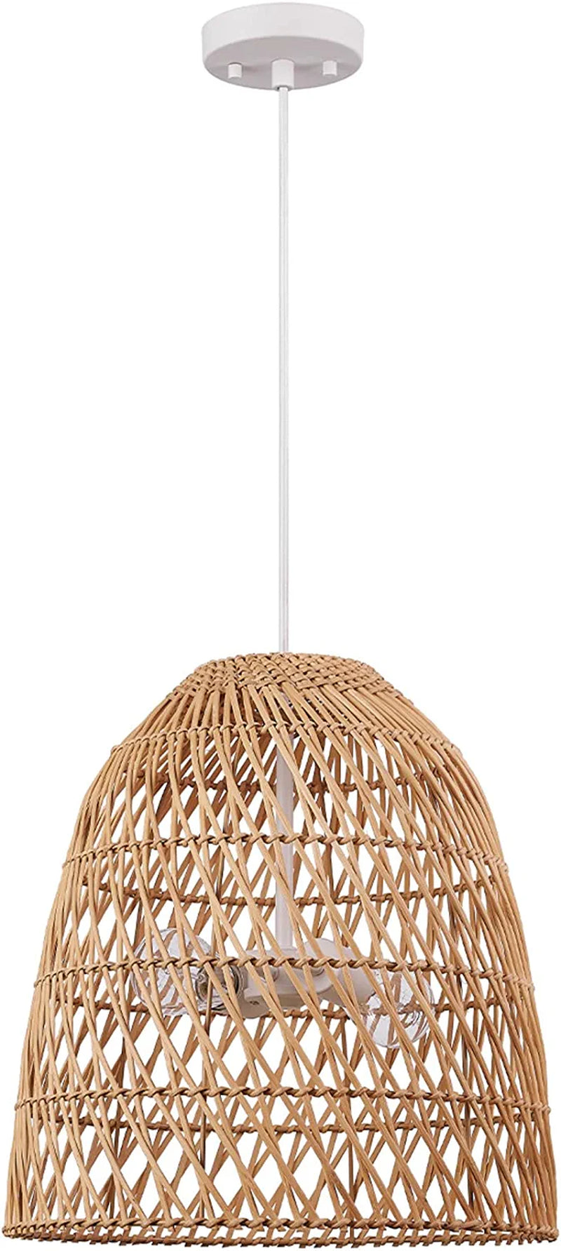 Globe Electric 61090 1-Light Pendant Light, Light Twine Shade, White Socket, White Cloth Hanging Cord, E26 Base Socket, Kitchen Island, Pendant Light Fixture, Adjustable Height, Home Décor Lighting Home & Garden > Lighting > Lighting Fixtures Globe Electric Galen Without Bulb 