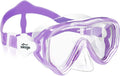 Seago Kids Swim Goggles Snorkel Diving Mask for Youth, Anti-Fog 180° Clear View Sporting Goods > Outdoor Recreation > Boating & Water Sports > Swimming > Swim Goggles & Masks Seago Purple  