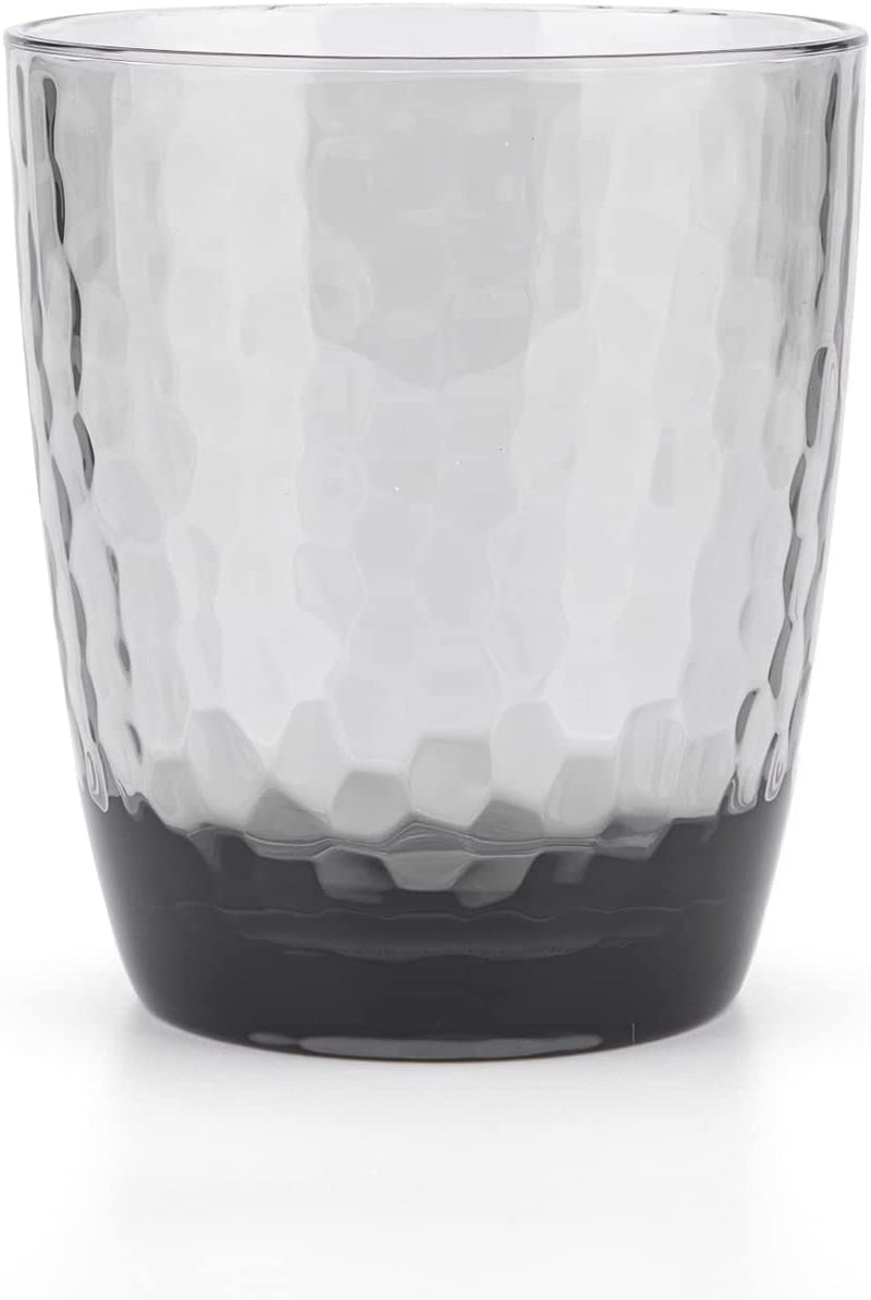 Hammered 15-Ounce and 26-Ounce Plastic Tumbler Acrylic Glasses, Set of 8 Smoky Grey Home & Garden > Kitchen & Dining > Tableware > Drinkware KOXIN-KARLU   