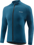 BALEAF Men'S Winter Cycling Jersey Long Sleeve Fleece Thermal Bike Jacket Bicycle Clothing Windproof Cold Weathre Gear