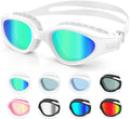 Findway Swim Goggles, Polarized Swimming Goggles Anti-Fog UV Full Protection No Leaking Wide Vision Adult Men Women Youth Sporting Goods > Outdoor Recreation > Boating & Water Sports > Swimming > Swim Goggles & Masks findway White Fram Clear Blue Lens  