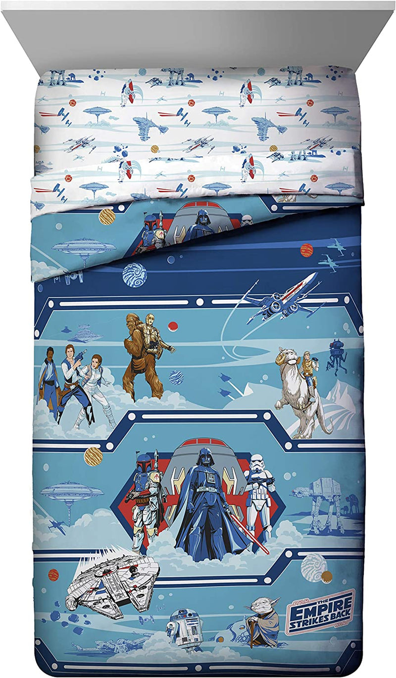 Jay Franco Star Wars Empire Strikes Back 40Th Anniversary 5 Piece Twin Bed Set - Includes Reversible Comforter & Sheet Set Bedding - Super Soft Fade Resistant Microfiber (Official Star Wars Product) Home & Garden > Linens & Bedding > Bedding Jay Franco   