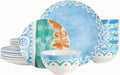 Spice by Tia Mowry Goji Blossom Decorated Porcelain Dinnerware Set, Blue, 12-Piece Home & Garden > Kitchen & Dining > Tableware > Dinnerware SPICE BY TIA MOWRY Golden Blue 18-Piece 