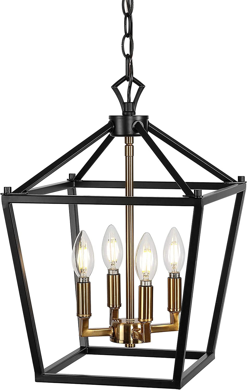 JONATHAN Y JYL7439B Pagoda Lantern Dimmable Adjustable Metal LED Pendant Classic Traditional Dining Room Living Room Kitchen Foyer Bedroom Hallway, 49 In, Antique Gold Home & Garden > Lighting > Lighting Fixtures JONATHAN Y Oil Rubbed Bronze/Brass Gold 12 in 