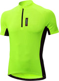 Cycling Jersey for Men, Full or 1/4 Zip Mountain Road Bike Bicycle Shirts Long or Short Sleeve Riding MTB Top with Pocket Sporting Goods > Outdoor Recreation > Cycling > Cycling Apparel & Accessories FEIXIANG Green-short Sleeve XX-Large 