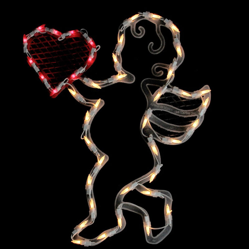 Impact Innovations 17" Lighted Valentine'S Day Cupid Heart Window Silhouette Decoration Home & Garden > Decor > Seasonal & Holiday Decorations IMPACT   