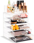 Sorbus Clear Cosmetic Makeup Organizer - Make up & Jewelry Storage, Case & Display - Spacious Design - Great Holder for Dresser, Bathroom, Vanity & Countertop (4 Large, 2 Small Drawers) Home & Garden > Household Supplies > Storage & Organization Sorbus Clear 4 Large, 2 Small Drawers 