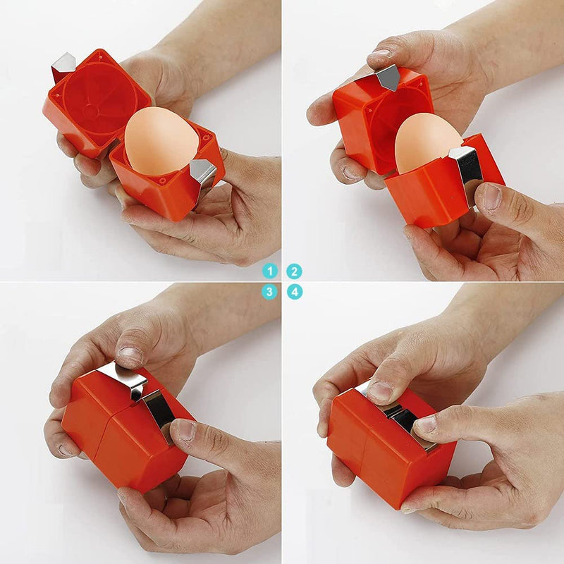KVMORZE Egg Opener, ABS Egg Cracker for Raw Eggs, Effortless Handheld Egg Cube Egg Separator, Creative Kitchen Tools for Cooking Camping