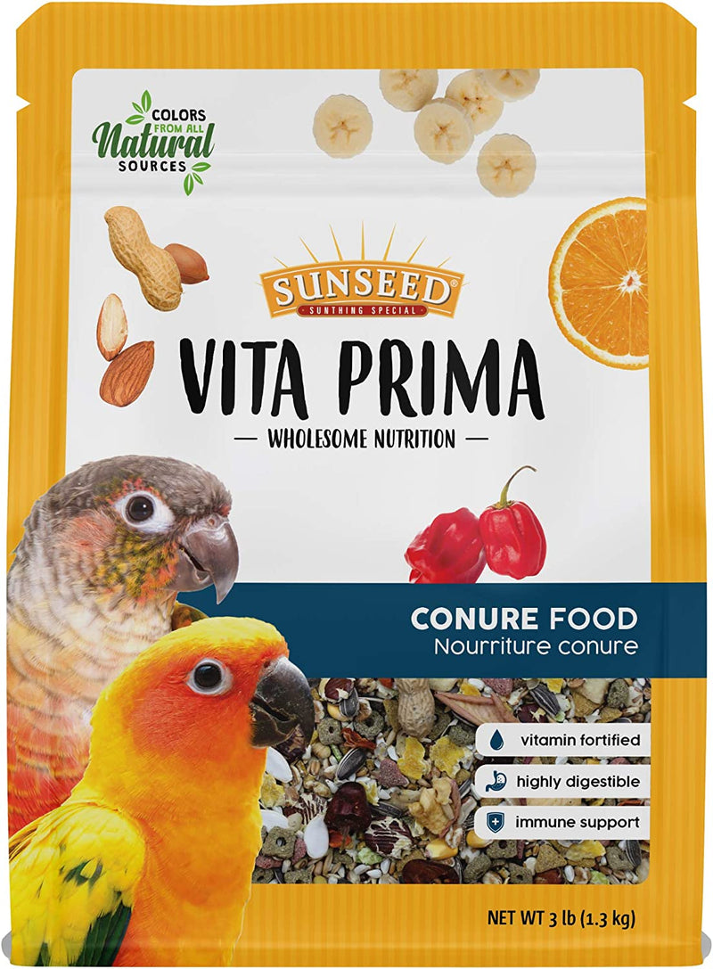 Sunseed Vita Prima Wholesome Nutrition Conure Food, 3 LBS Animals & Pet Supplies > Pet Supplies > Bird Supplies > Bird Food Sunseed   