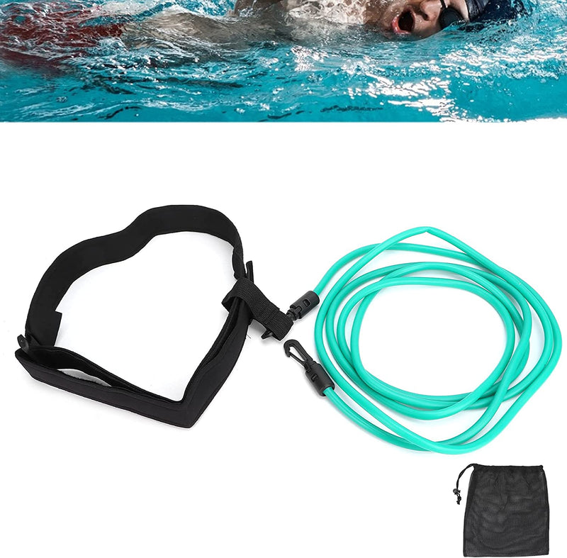 Swim Tether, Green Swim Resistance Belt Bungee Cords Swim Training Belt Static Swimming Belt Stationary Swimming Swimming Equipment for Pools Sporting Goods > Outdoor Recreation > Boating & Water Sports > Swimming BTIHCEUOT   