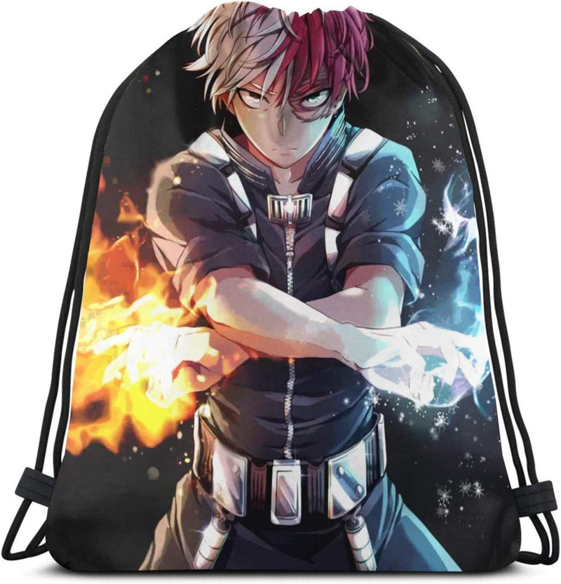 Gogreen Sprouter Anime Manga Drawstring Backpack Drawstring Bag Sports Fitness Bag School Travel Lightweight Backpack Home & Garden > Household Supplies > Storage & Organization GoGreen Sprouter M-y H-e-ro A-ca-de-mia 5 One Size 