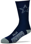 FBF - NFL Deuce Adult Team Logo Crew Dress Socks Footwear for Men and Women Game Day Apparel Sporting Goods > Outdoor Recreation > Winter Sports & Activities FBF Dallas Cowboys Large 