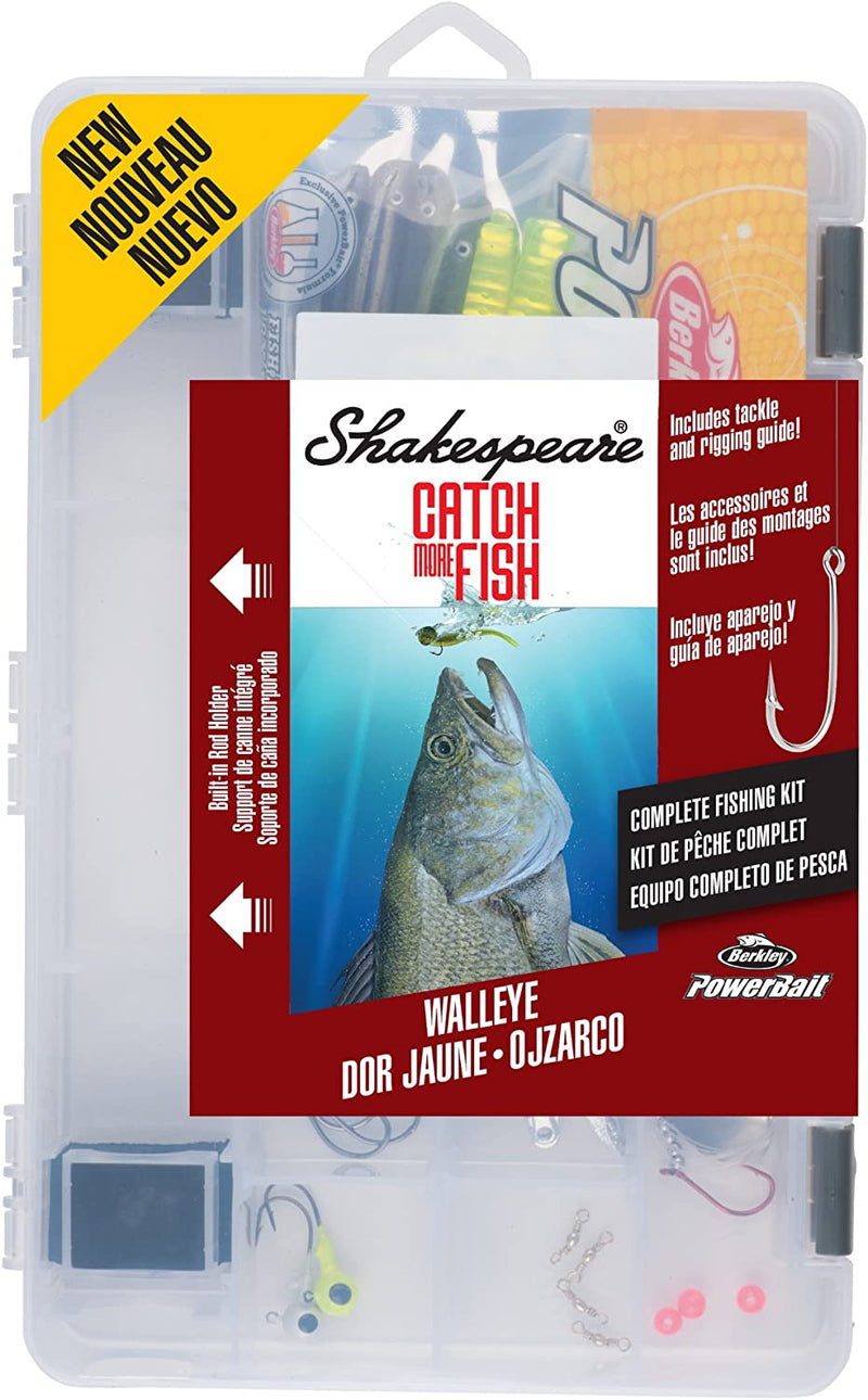 Shakespeare Catch More Fish Fishing Tackle Kit Sporting Goods > Outdoor Recreation > Fishing > Fishing Tackle Pure Fishing Rods & Combos Walleye  