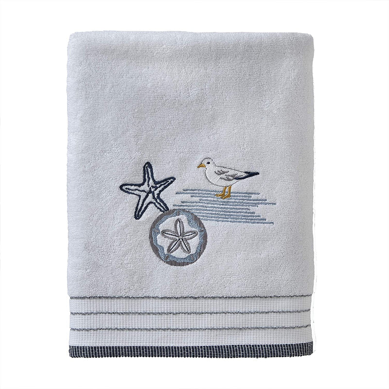 SKL Home Sea Drift Bath Towel, White Home & Garden > Linens & Bedding > Towels Saturday Knight Ltd. Bath Towel  
