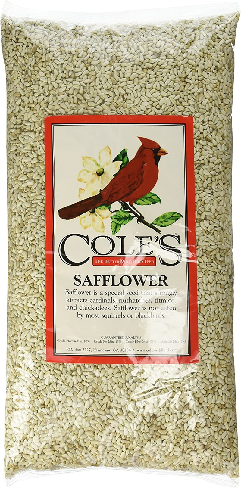 Cole'S SA05 Safflower Bird Seed, 5-Pound Animals & Pet Supplies > Pet Supplies > Bird Supplies > Bird Food Cole's Wild Bird Products 5 lb  
