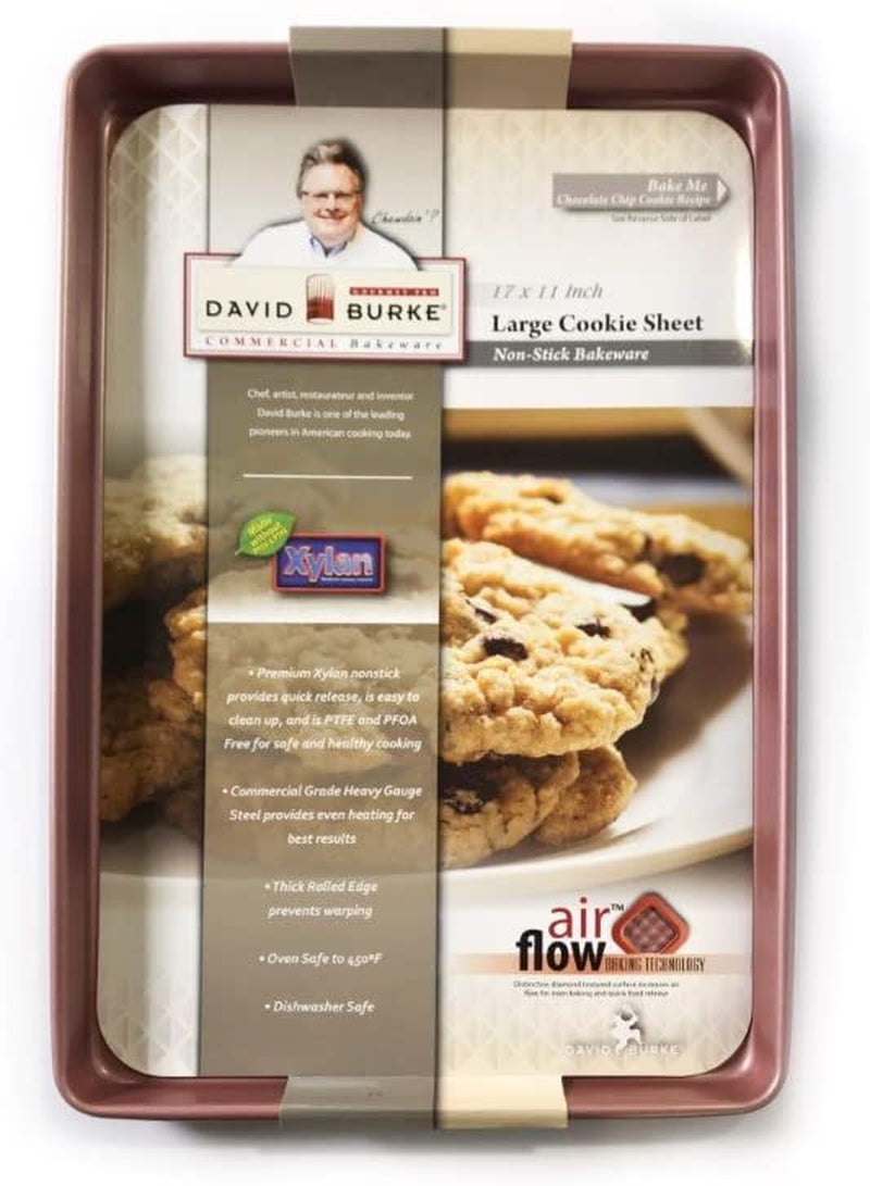 David Burke Large Cookie Sheet 17X11 - Rose Gold Home & Garden > Kitchen & Dining > Cookware & Bakeware David Burke Commercial Bakeware   