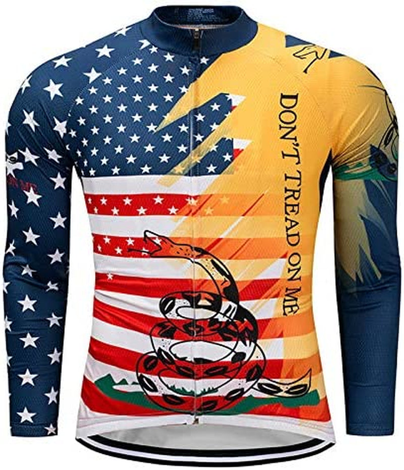 Weimostar Men'S Cycling Jersey Winter Thermal Fleece Long Sleeve Biking Shirts Breathable Sporting Goods > Outdoor Recreation > Cycling > Cycling Apparel & Accessories Weimostar Usa Team Blue 3X-Large 