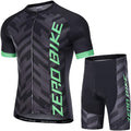 ZEROBIKE Men'S Short Sleeve Cycling Jersey Set Breathable Quick Dry 3D Padded Bicycle Shorts MTB Bike Clothing Sporting Goods > Outdoor Recreation > Cycling > Cycling Apparel & Accessories ZEROBIKE New Type 7 US-XL 