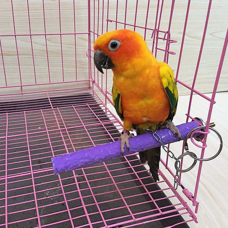 PIVBY Wood Bird Cage Perch Colorful Parrot Stand Toy Platform Paw Grinding Stick for Parrot Bird Colors Vary Pack of 3 Animals & Pet Supplies > Pet Supplies > Bird Supplies PIVBY   