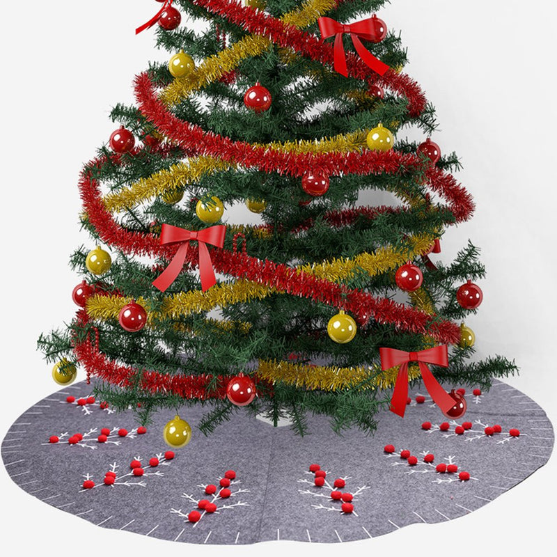 Christmas Tree Skirt with LED, 30.7/ 35.4/ 48Inch White Christmas Tree Skirt, High-End Soft Classic Fluffy Faux Fur Tree Skirt for Xmas Tree Decorations and Ornaments Home & Garden > Decor > Seasonal & Holiday Decorations > Christmas Tree Skirts Novashion   