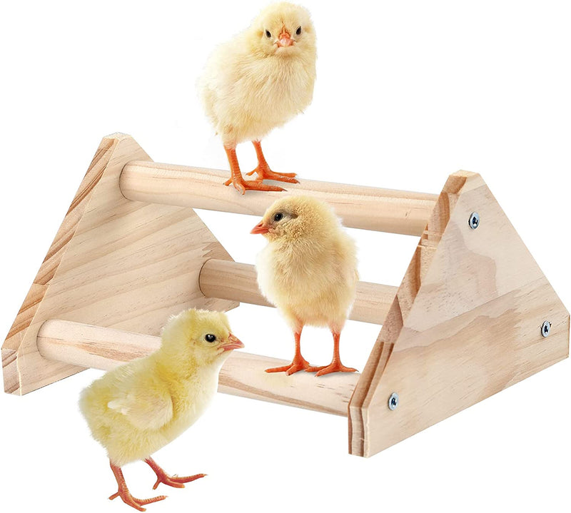 GINTUTO Chicken Perch Strong Pine Wooden Chick Jungle Gym Roosting Bar, Chick Perch Toys for Coop and Brooder for Large Bird Baby Chicks Parrot (Small) Animals & Pet Supplies > Pet Supplies > Bird Supplies GINTUTO   
