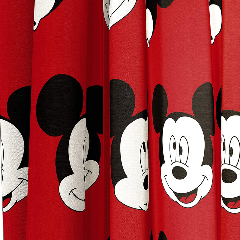 Jay Franco Disney Mickey Mouse Cute Faces 84" Inch Drapes 4 Piece Set - Beautiful Room Décor & Easy Set up - Window Curtains Include 2 Panels & 2 Tiebacks (Official Disney Product) Sporting Goods > Outdoor Recreation > Fishing > Fishing Rods Jay Franco & Sons, Inc.   
