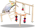 Mrli Pet Play Stand for Birds, Parrot Playstand, Bird Play Stand Cockatiel Playground Wood Perch Gym Playpen Ladder with Chew Toys (Bird Cage Playground) Animals & Pet Supplies > Pet Supplies > Bird Supplies > Bird Toys Mrli Pet bird cage playground  