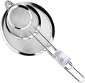 IPOW Set of 3 Stainless Steel Fine Mesh Strainer, Colander Sieve Sifters with Long Handle for Kitchen Food, Small Medium Large Size for Tea Coffee Powder Fry Juice Rice Vegetable Fruit Etc. Home & Garden > Kitchen & Dining > Kitchen Tools & Utensils IPOW Silver  