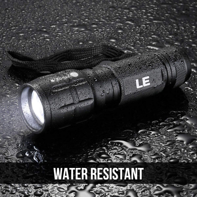 Lighting EVER LED Flashlights High Lumens, Small Flashlight, Zoomable, Waterproof, Adjustable Brightness Flash Light for Outdoor, Emergency, AAA Batteries Included, Tactical & Camping Accessories  Lighting EVER   
