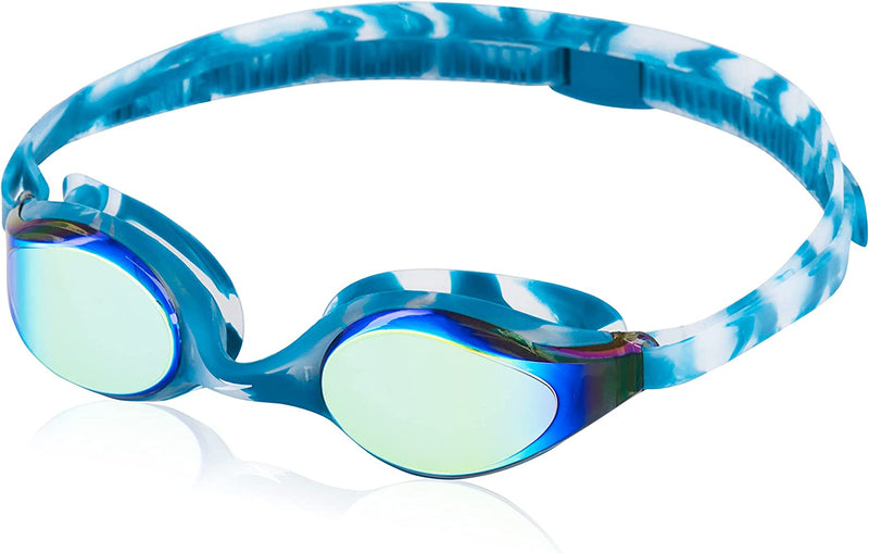 Speedo Unisex-Child Swim Goggles Junior Hyper Flyer Ages 6-14 Sporting Goods > Outdoor Recreation > Boating & Water Sports > Swimming > Swim Goggles & Masks Speedo Swim Equipment Cry Teal/Icy White Mirrored  
