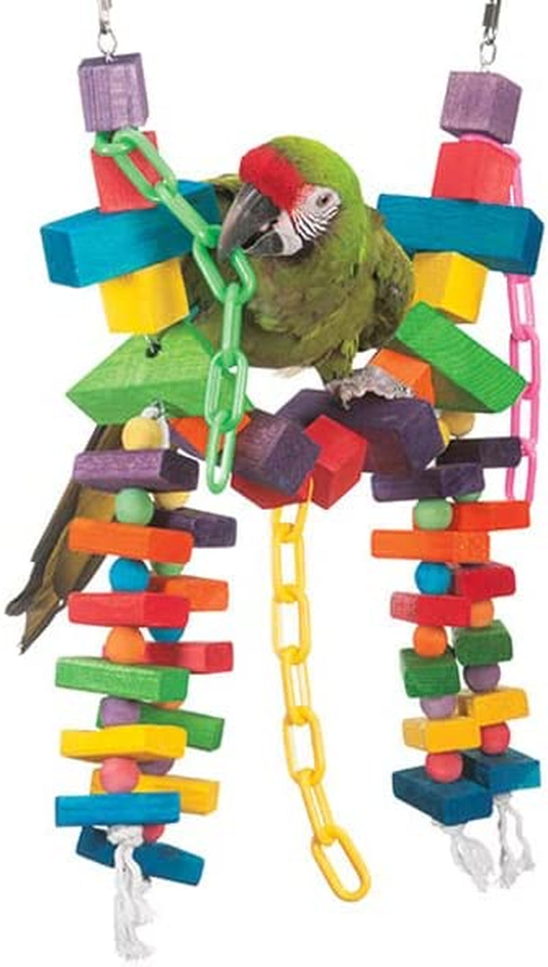 Super Bird Creations SB441 Rainbow Bridge Bird Toy, Large/Xl Bird Size, 29" X 13" Animals & Pet Supplies > Pet Supplies > Bird Supplies > Bird Toys Super Bird Creations   