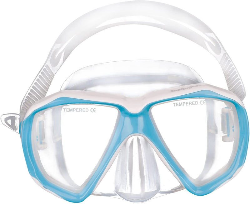 Kids Swim Goggles Scuba Diving Mask Youth No Leak Anti-Fog Swimming Goggles Nose Cover Clear Wide Vision Dive Mask Age 5-15 Sporting Goods > Outdoor Recreation > Boating & Water Sports > Swimming > Swim Goggles & Masks BXT Blue  