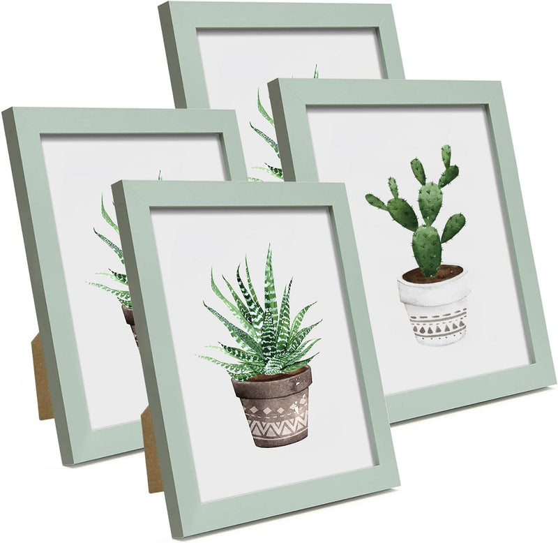 NUOLAN 5X7 Picture Frame Rustic Gray Wood Pattern Art Photo Frames 6 Packs for Wall or Tabletop Display (NL-PF5X7-RG) Home & Garden > Decor > Picture Frames NUOLAN Green 8x10 