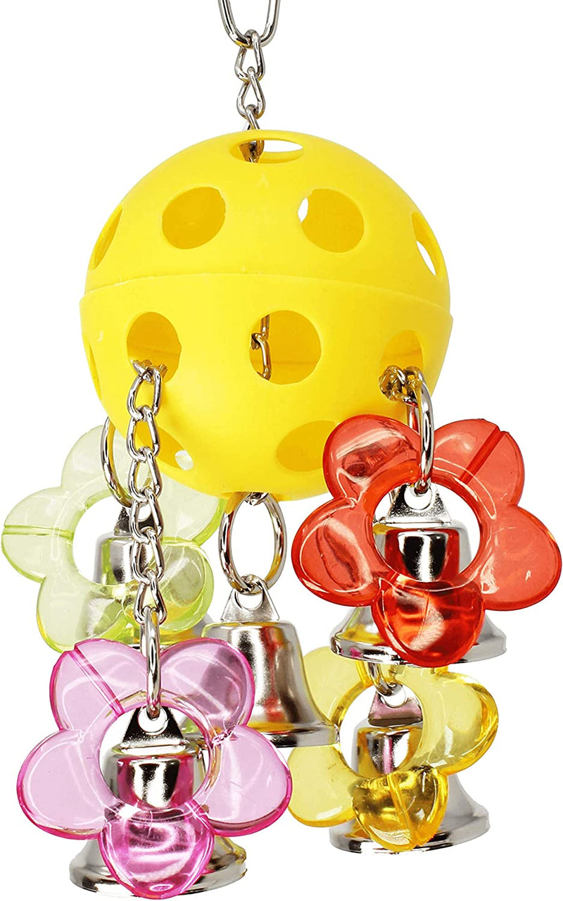 Bonka Bird Toys 1938 Paci Pull Colorful Pacifier Ring Acrylic Parrot Parrotlet Budgie Quaker African Animals & Pet Supplies > Pet Supplies > Bird Supplies > Bird Toys Bonka Bird Toys Metal Bells & Acrylic Daisy  