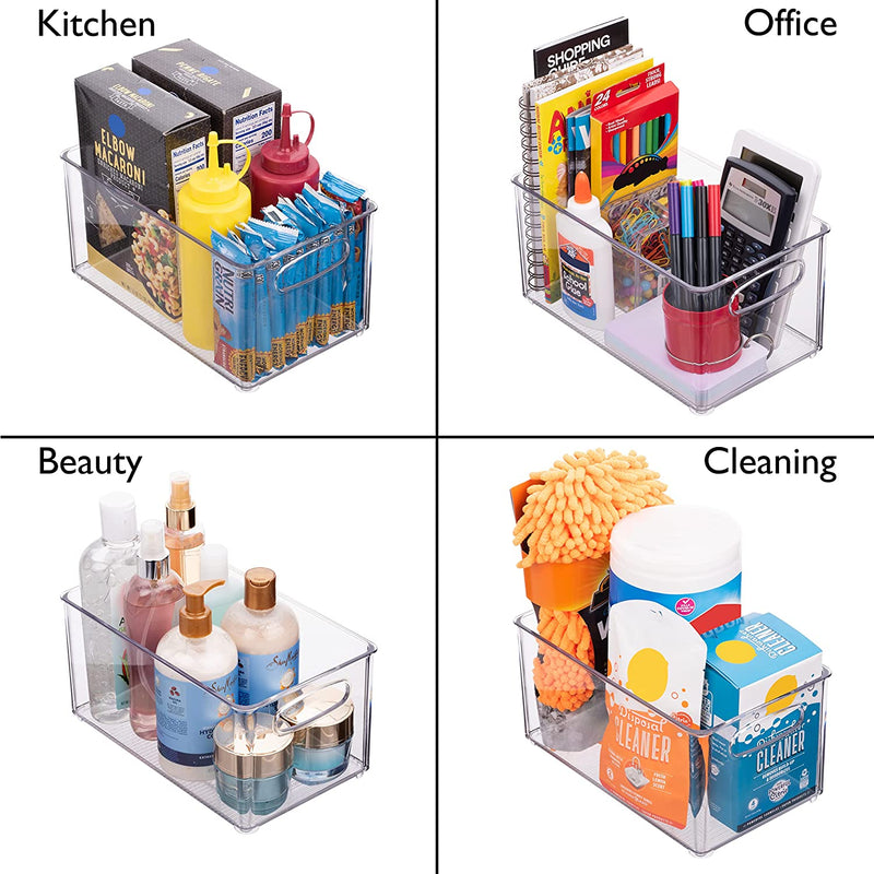 Clearspace Plastic Pantry Organization and Storage Bins – Perfect Kitchen Organization or Kitchen Storage – Fridge Organizer, Refrigerator Organizer Bins, Cabinet Organizers
