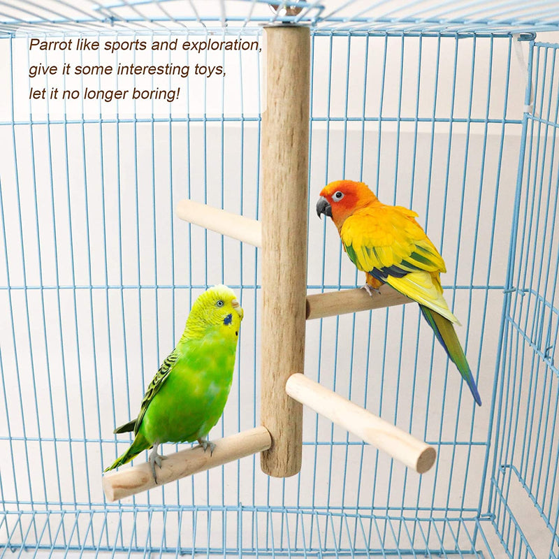 2Pcs Bird Perch Nature Wood Top Wooden Branches Stand Toys in Bird Cage for 3 or 4 Small Medium Parrots,Budgies,Parakeet,Cockatiels,Conure,Lovebirds Animals & Pet Supplies > Pet Supplies > Bird Supplies S-Mechanic   