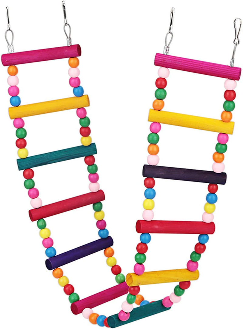 Bird Parrot Toys Ladders Swing Chewing Toys Hanging Pet Bird Cage Accessories Hammock Swing Toy for Small Parakeets Cockatiels, Lovebirds, Conures, Macaws, Lovebirds, Finches (12 Ladders) Animals & Pet Supplies > Pet Supplies > Bird Supplies > Bird Toys CoCogo   