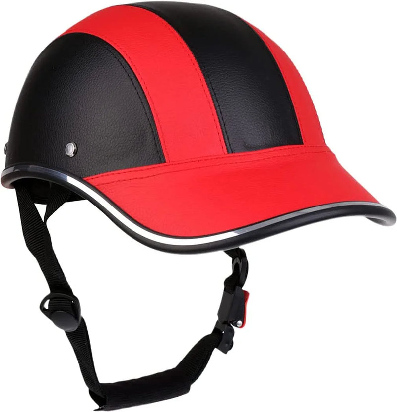 DOT Approved Lightweight Retro Baseball Cap Electric Motorcycle Half Helmet,Vintage Open Face Street Bike Helmet,Moped Bicycle Scooter Skull Cap Helmet for Adult Men Women Sporting Goods > Outdoor Recreation > Cycling > Cycling Apparel & Accessories > Bicycle Helmets MTLIVE E 55-62cm 