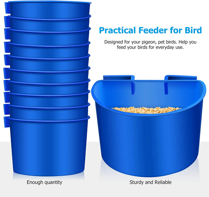 Zerodeko 10Pcs Bird Cage Feeder Cups, Plastic Hanging Water Dispenser for Bird Cages, Feeding and Watering Supplies Pet Cage Feeding Accessories for Pigeon, Parakeet, Quail, Parrot, Rabbit, Chicken Animals & Pet Supplies > Pet Supplies > Bird Supplies > Bird Cage Accessories > Bird Cage Food & Water Dishes Zerodeko   