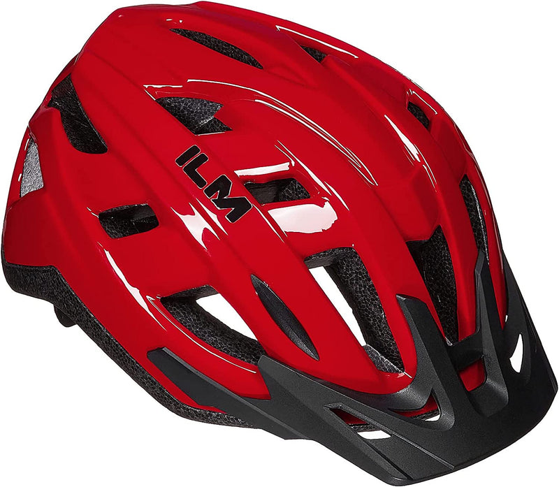 ILM Adult Bike Helmet Mountain & Road Bicycle Helmets for Men Women Cycling Helmet for Commuter Urban Scooter Model B2-17 Sporting Goods > Outdoor Recreation > Cycling > Cycling Apparel & Accessories > Bicycle Helmets ILM Red Large-X-Large 