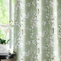 Full Blackout Curtains for Living-Room 84Inch Length Orange and Teal Jacobean Design Thermal Insulated Window Panels for Bedroom Vintage Floral Multi Curtain Panels Country Flower Grommet Top 2Pcs Home & Garden > Decor > Window Treatments > Curtains & Drapes FMFUNCTEX Blossom/ Green 50"W x 84"L 