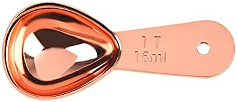 Coffee Scoops, Measuring Spoons, BEST HOUSE Stainless Steel Double Head 15 ML & 5 ML Measuring for Ground Beans or Tea, Soup Cooking Mixing Stirrer Kitchen Tools Utensils(Silver) Home & Garden > Kitchen & Dining > Kitchen Tools & Utensils BEST HOUSE E 15ML Rose Gold Short Coffee Scoop  