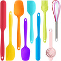 Multicolor Silicone Spatula Set - 446°F Heat Resistant Rubber Spatulas for Cooking,Baking,Mixing.One Piece Design with Stainless Steel Core.Nonstick Cookware Friendly,Bpa-Free,Dishwasher Safe Home & Garden > Kitchen & Dining > Kitchen Tools & Utensils oannao Mixed Colors  