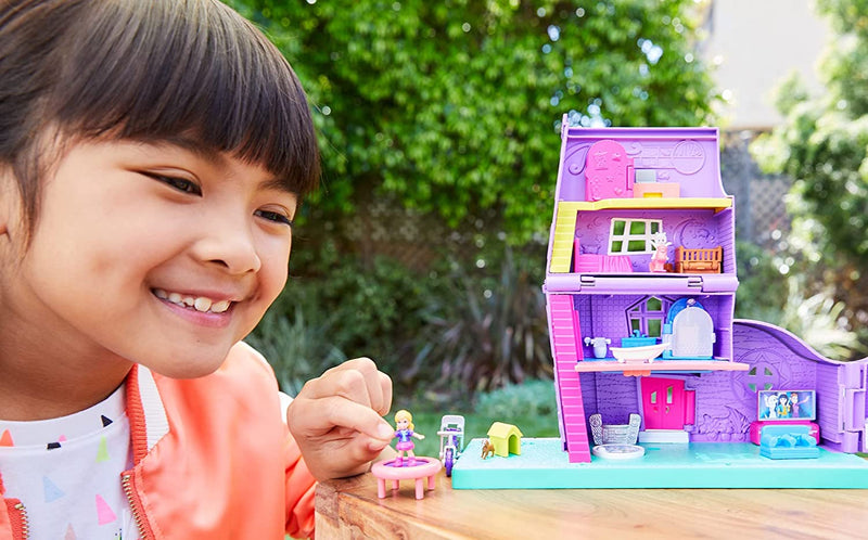 Polly Pocket Squad Style Super Pack & Pollyville Pocket House with 4 Stories, 5 Rooms, 4 Hidden Reveals, 11 Accessories & Polly and Paxton Pocket Micro Dolls; for Ages 4 and Up Sporting Goods > Outdoor Recreation > Winter Sports & Activities Polly Pocket   