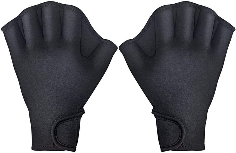 .Aquatic Gloves Swimming Training Webbed Swim Gloves for Men Women Adult Children Aquatic Fitness Water Resistance Training Black S. Sporting Goods > Outdoor Recreation > Boating & Water Sports > Swimming > Swim Gloves Beito Black5  