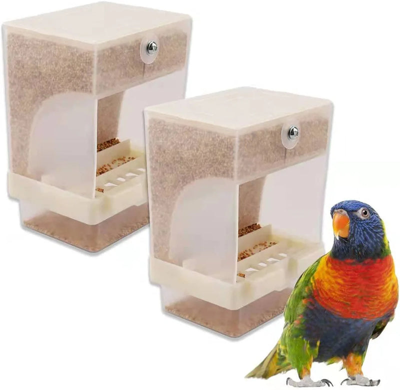 1PCS Automatic Bird Feeder - No-Mess Bird Feeder, Parrot Feeding Cage Accessories，Suitable for Small and Medium Parrotsand Birds Seed Feeder For(1Pcs) Animals & Pet Supplies > Pet Supplies > Bird Supplies > Bird Cage Accessories > Bird Cage Food & Water Dishes Fallaloe 2pcs  